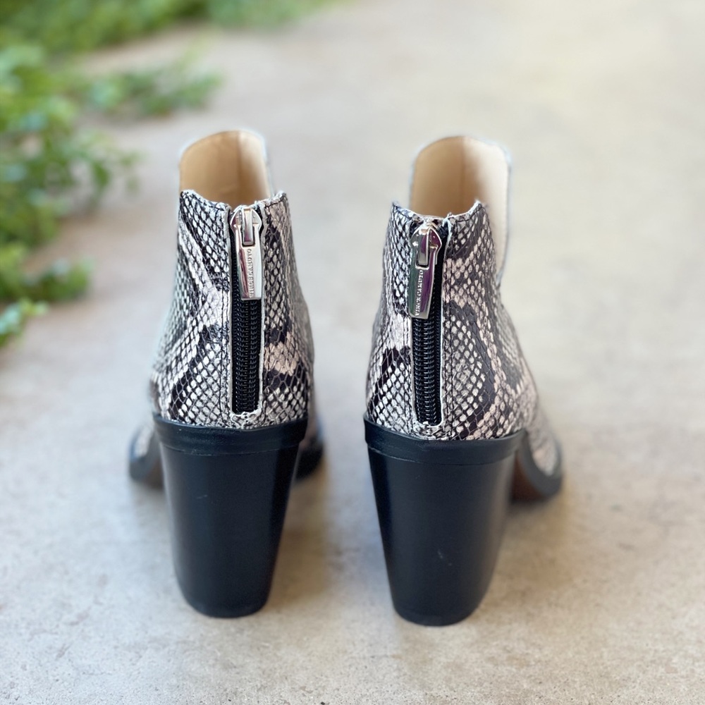 Vince Camuto Gigietta Pink Snakeskin Booties - Picture 4 of 5